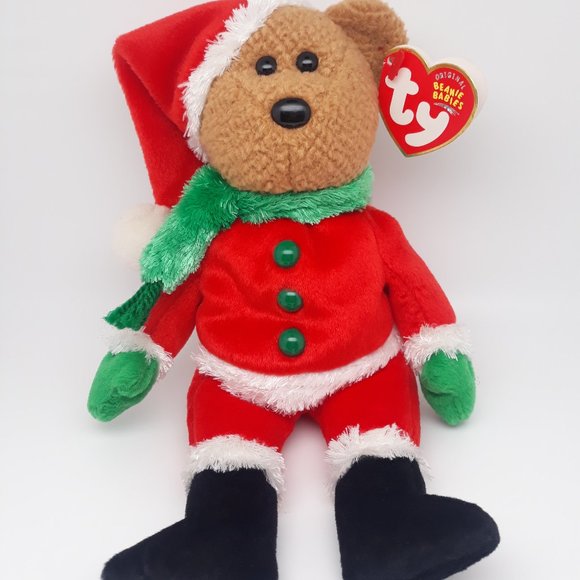 Ty Beanie Baby "Kringle" Santa Clause Christmas Bear 2003-2004 DOB ERRORS - Picture 1 of 4